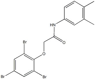 N-(3,4-dimethylphenyl)-2-(2,4,6-tribromophenoxy)acetamide 结构式