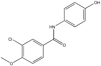 3-chloro-N-(4-hydroxyphenyl)-4-methoxybenzamide 结构式