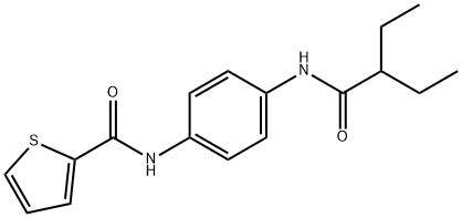 N-{4-[(2-ethylbutanoyl)amino]phenyl}-2-thiophenecarboxamide 结构式