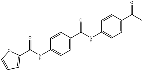 N-{4-[(4-acetylanilino)carbonyl]phenyl}-2-furamide 结构式