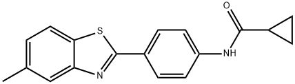 N-[4-(5-methyl-1,3-benzothiazol-2-yl)phenyl]cyclopropanecarboxamide 结构式