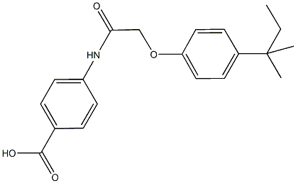 4-{[(4-tert-pentylphenoxy)acetyl]amino}benzoic acid 结构式