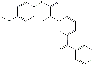 4-methoxyphenyl 2-(3-benzoylphenyl)propanoate 结构式