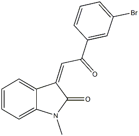 3-[2-(3-bromophenyl)-2-oxoethylidene]-1-methyl-1,3-dihydro-2H-indol-2-one 结构式