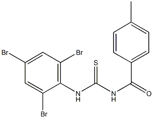 N-(4-methylbenzoyl)-N'-(2,4,6-tribromophenyl)thiourea 结构式