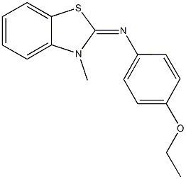 4-ethoxy-N-(3-methyl-1,3-benzothiazol-2(3H)-ylidene)aniline 结构式