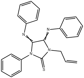 1-allyl-3-phenyl-4,5-bis(phenylimino)imidazolidine-2-thione 结构式