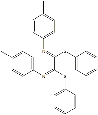 diphenyl N~1~,N~2~-bis(4-methylphenyl)ethanediimidothioate 结构式