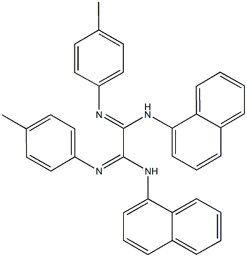 N'~1~,N'~2~-bis(4-methylphenyl)-N~1~,N~2~-di(1-naphthyl)ethanediimidamide 结构式