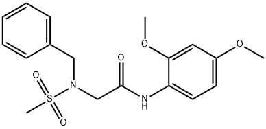 2-[benzyl(methylsulfonyl)amino]-N-(2,4-dimethoxyphenyl)acetamide 结构式