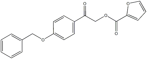2-[4-(benzyloxy)phenyl]-2-oxoethyl 2-furoate 结构式