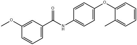 3-methoxy-N-[4-(2-methylphenoxy)phenyl]benzamide 结构式