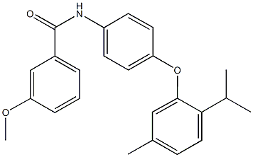 N-[4-(2-isopropyl-5-methylphenoxy)phenyl]-3-methoxybenzamide 结构式