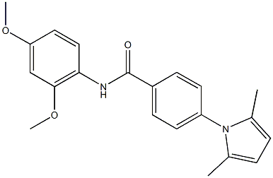 N-(2,4-dimethoxyphenyl)-4-(2,5-dimethyl-1H-pyrrol-1-yl)benzamide 结构式