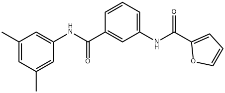 N-{3-[(3,5-dimethylanilino)carbonyl]phenyl}-2-furamide 结构式