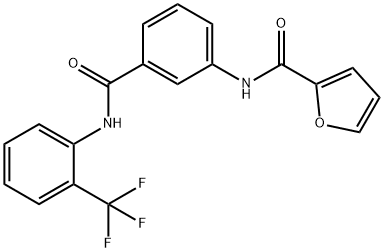 N-(3-{[2-(trifluoromethyl)anilino]carbonyl}phenyl)-2-furamide 结构式