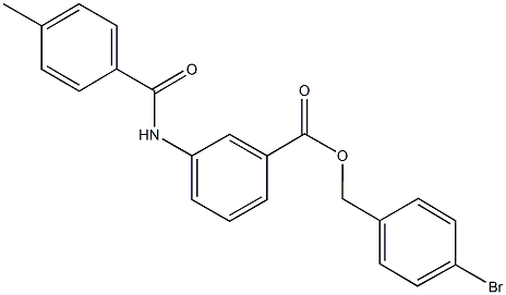 4-bromobenzyl 3-[(4-methylbenzoyl)amino]benzoate 结构式