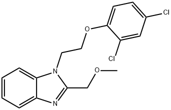 1-[2-(2,4-dichlorophenoxy)ethyl]-2-(methoxymethyl)-1H-benzimidazole 结构式