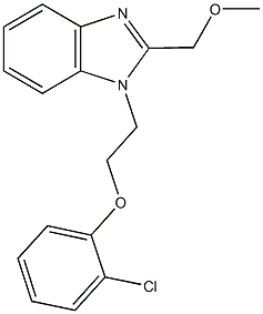 1-[2-(2-chlorophenoxy)ethyl]-2-(methoxymethyl)-1H-benzimidazole 结构式