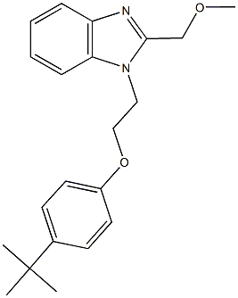 1-[2-(4-tert-butylphenoxy)ethyl]-2-(methoxymethyl)-1H-benzimidazole 结构式