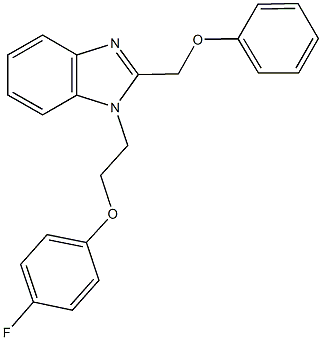 1-[2-(4-fluorophenoxy)ethyl]-2-(phenoxymethyl)-1H-benzimidazole 结构式