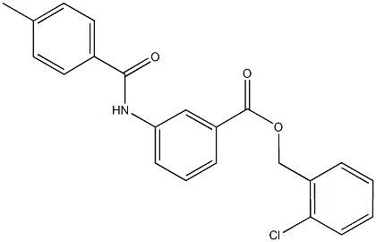 2-chlorobenzyl 3-[(4-methylbenzoyl)amino]benzoate 结构式