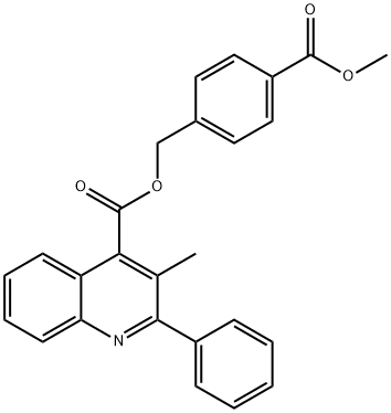 4-(methoxycarbonyl)benzyl 3-methyl-2-phenyl-4-quinolinecarboxylate 结构式