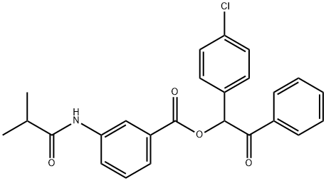 1-(4-chlorophenyl)-2-oxo-2-phenylethyl 3-(isobutyrylamino)benzoate 结构式