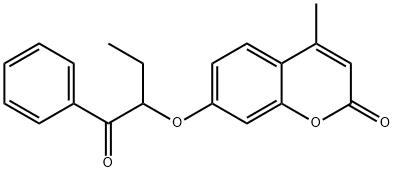 7-(1-benzoylpropoxy)-4-methyl-2H-chromen-2-one 结构式