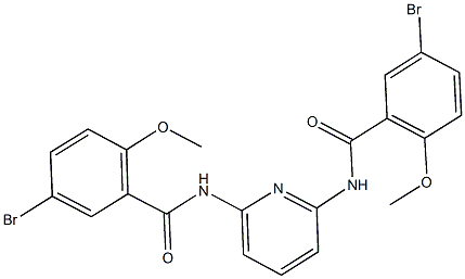 5-bromo-N-{6-[(5-bromo-2-methoxybenzoyl)amino]-2-pyridinyl}-2-methoxybenzamide 结构式