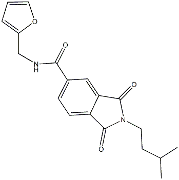 N-(2-furylmethyl)-2-isopentyl-1,3-dioxo-5-isoindolinecarboxamide 结构式