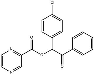 1-(4-chlorophenyl)-2-oxo-2-phenylethyl 2-pyrazinecarboxylate 结构式