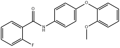 2-fluoro-N-[4-(2-methoxyphenoxy)phenyl]benzamide 结构式