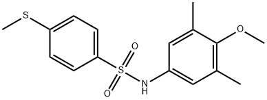 N-(4-methoxy-3,5-dimethylphenyl)-4-(methylsulfanyl)benzenesulfonamide 结构式