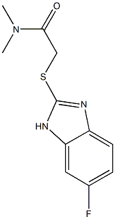 2-[(6-fluoro-1H-benzimidazol-2-yl)sulfanyl]-N,N-dimethylacetamide 结构式