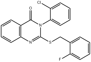 3-(2-chlorophenyl)-2-[(2-fluorobenzyl)sulfanyl]-4(3H)-quinazolinone 结构式