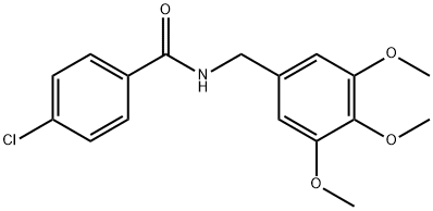 4-chloro-N-(3,4,5-trimethoxybenzyl)benzamide 结构式