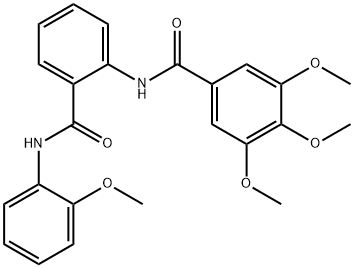 3,4,5-trimethoxy-N-{2-[(2-methoxyanilino)carbonyl]phenyl}benzamide 结构式