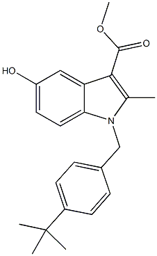 methyl 1-(4-tert-butylbenzyl)-5-hydroxy-2-methyl-1H-indole-3-carboxylate 结构式