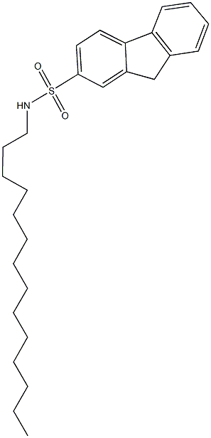 N-tetradecyl-9H-fluorene-2-sulfonamide 结构式