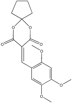 8-(2,4,5-trimethoxybenzylidene)-6,10-dioxaspiro[4.5]decane-7,9-dione 结构式