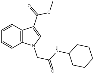 methyl 1-[2-(cyclohexylamino)-2-oxoethyl]-1H-indole-3-carboxylate 结构式
