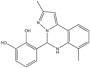 3-(2,7-dimethyl-5,6-dihydropyrazolo[1,5-c]quinazolin-5-yl)-1,2-benzenediol 结构式