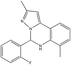5-(2-fluorophenyl)-2,7-dimethyl-5,6-dihydropyrazolo[1,5-c]quinazoline 结构式