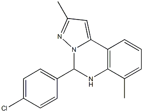 5-(4-chlorophenyl)-2,7-dimethyl-5,6-dihydropyrazolo[1,5-c]quinazoline 结构式