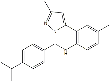 5-(4-isopropylphenyl)-2,9-dimethyl-5,6-dihydropyrazolo[1,5-c]quinazoline 结构式