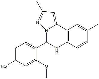 4-(2,9-dimethyl-5,6-dihydropyrazolo[1,5-c]quinazolin-5-yl)-3-methoxyphenol 结构式