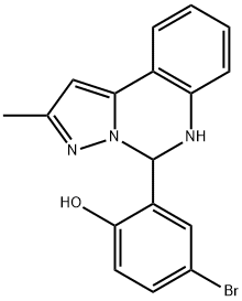 4-bromo-2-(2-methyl-5,6-dihydropyrazolo[1,5-c]quinazolin-5-yl)phenol 结构式