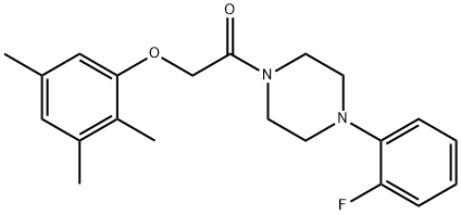 1-(2-fluorophenyl)-4-[(2,3,5-trimethylphenoxy)acetyl]piperazine 结构式