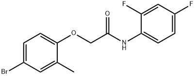 2-(4-bromo-2-methylphenoxy)-N-(2,4-difluorophenyl)acetamide 结构式